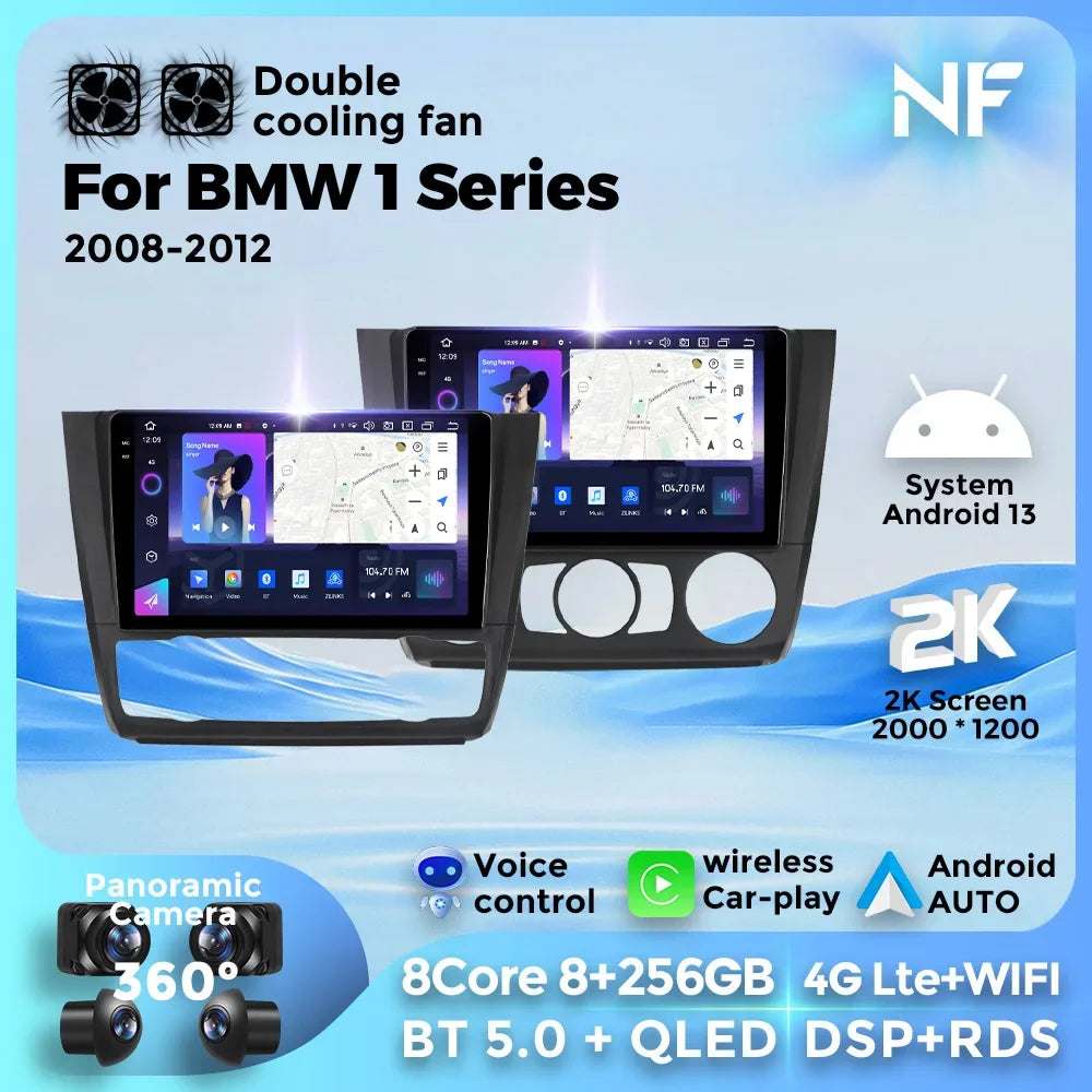 9'' QLED Car Radio Stereo Android All In One For BMW 1 Series E81 E82 E87 E88 2004-2012 Ca | AUTOKITSHOP