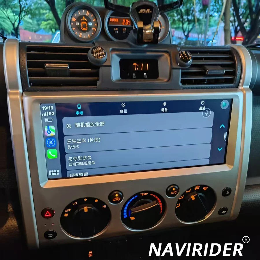 wireless Bluetooth Android 15 navirider Screen For Toyota FJ Cruiser 2008-2015 Carplay Gps