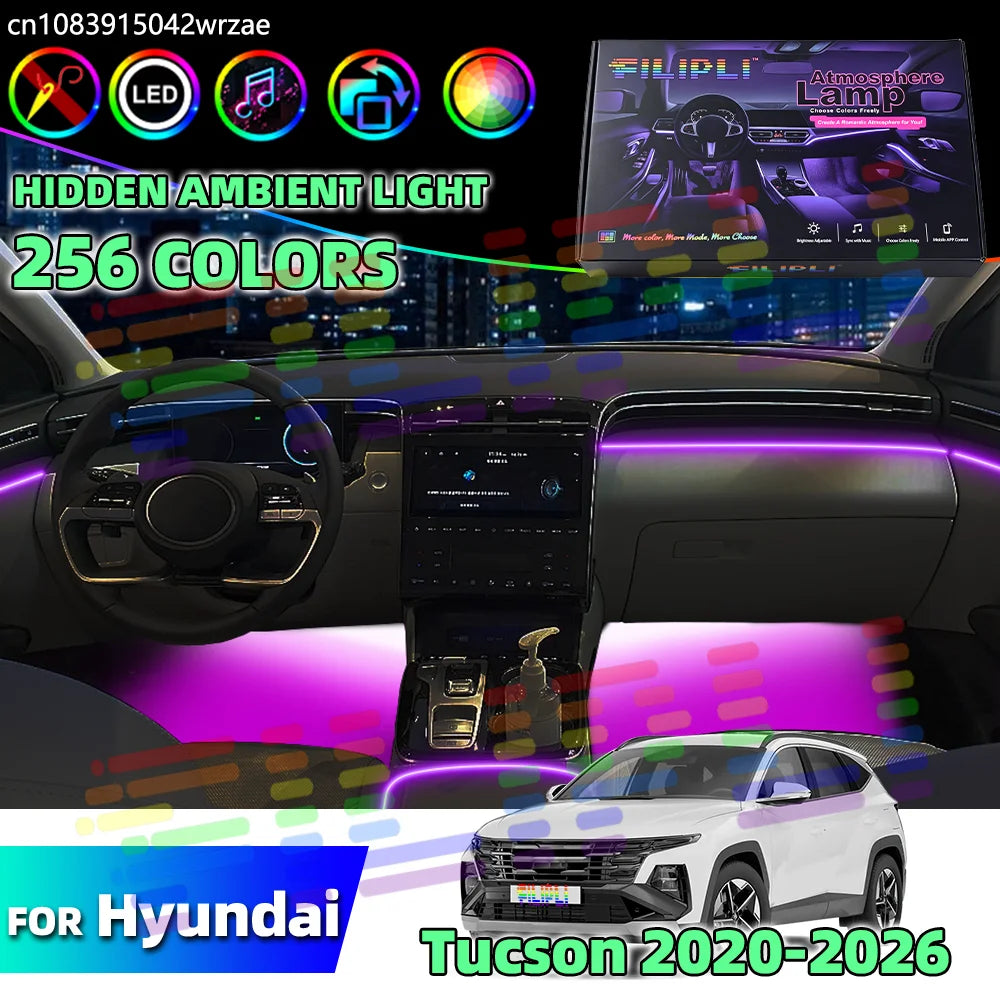 64 RGB - Ambient Light - for Hyundai 2020-2026 - App Control - Car Interior Lighting | AUTOKITSHOP
