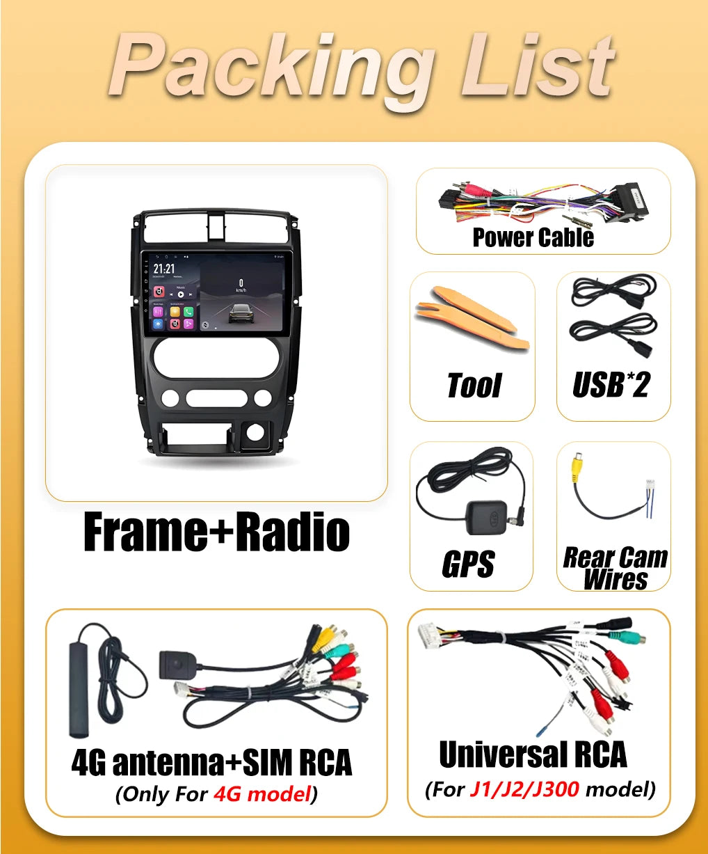 Android16 Car Radio For Suzuki Jimny 3 2005-2016 2017 2018 2019 Multimedia Video Player GP | AUTOKITSHOP