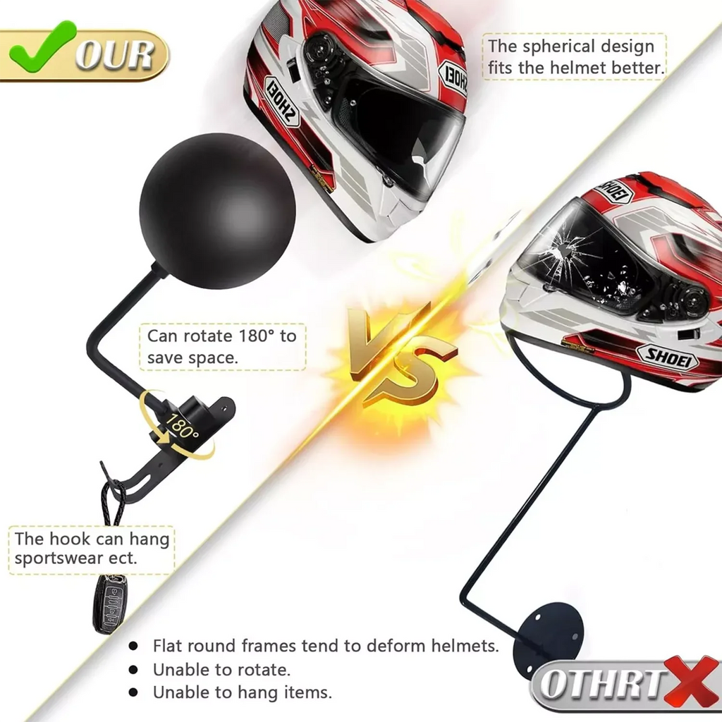 Helmet Wall Mounted Motorcycle Helmet Holder Bracket Motorcycle Equipments & Parts