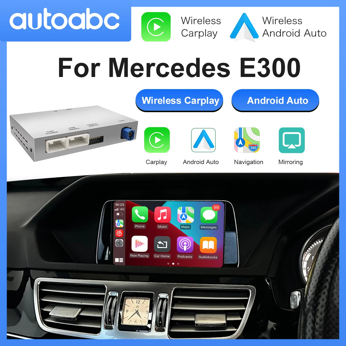 For Mercedes Benz E-Class W212 E300 E350 Coupe 2012-2016 Wireless CarPlay Android Auto wit | AUTOKITSHOP