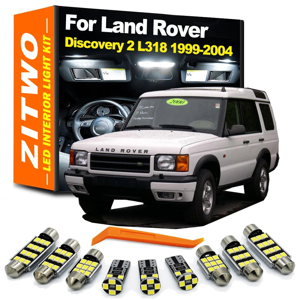 ZITWO 7Pcs LED Interior Light Dome Map Trunk Lamp Kit For Land Rover Discovery I for Land Rover L318 - Canbus LED Car Li