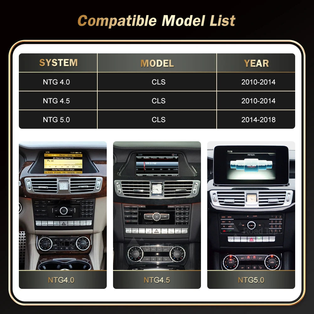 RoadTop Linux System Wireless CarPlay Android Auto Multimedia Display for Mercedes-Benz CL