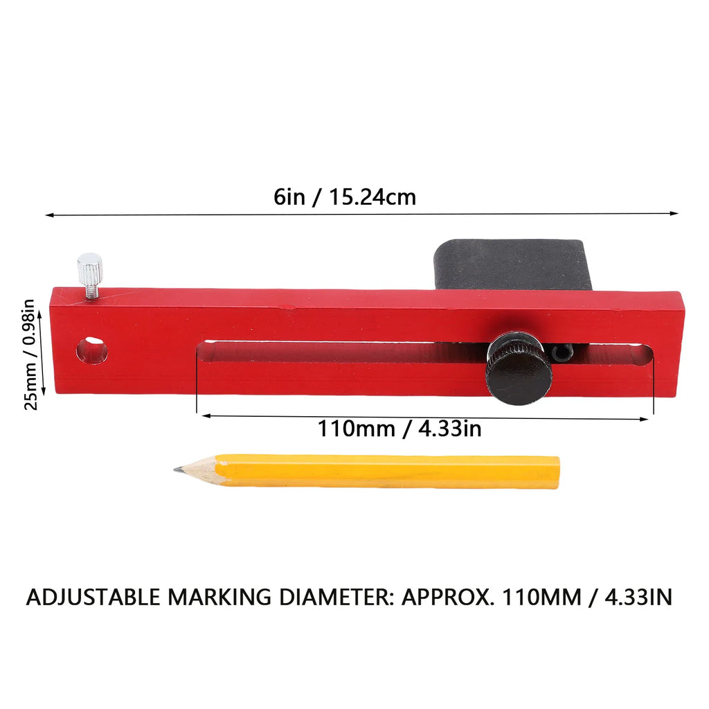 Car Body Line Marker Tool 110mm Adjustable Wheel Arch Scriber for Automobile Dent Repair Wheel A - Automotive LED Light