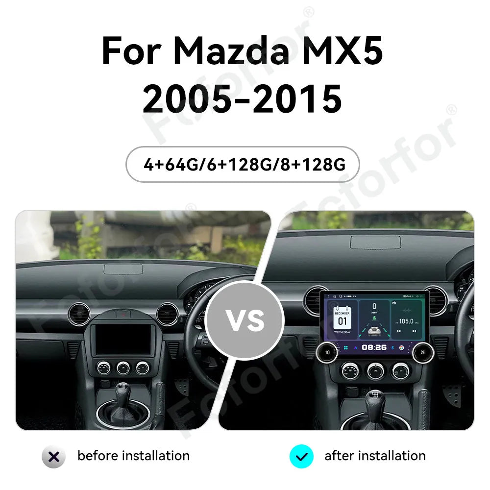 Upgrade 11.5 Inch Android 15 Ultra Clear HD Touch Screen Wireless CarPlay GPS Multimedia P