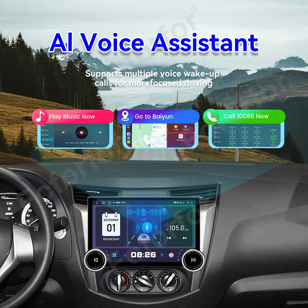 Ultra Clear Screen Upgraded 11.5 Inch Android 15 HD Touch Wireless CarPlay GPS Navi Media