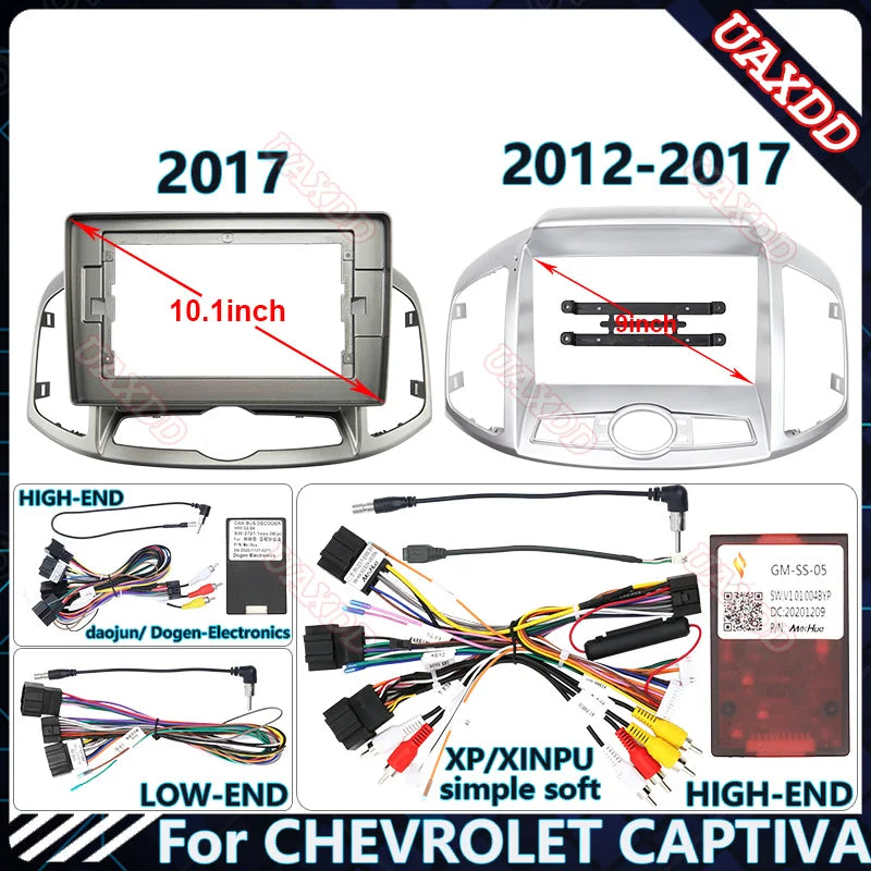 For CHEVROLET 2012-2017 CAPTIVA 9-10INC Radio Android Stereo Harness Screens Accessories N