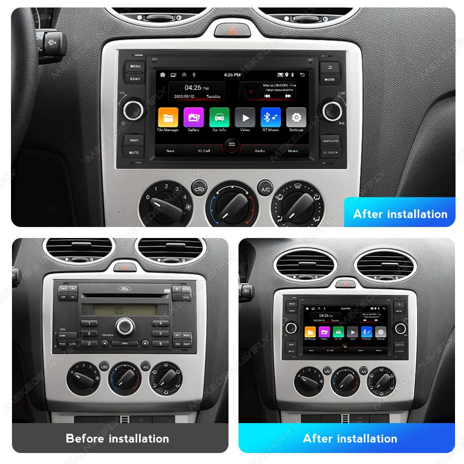 Android 2Din Car Radio for Ford Focus 2 Mondeo S C Max Kuga Fiesta Fusion Carplay IPS Scre | AUTOKITSHOP