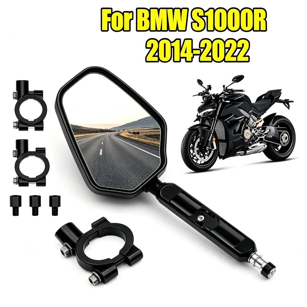 For BMW S1000R 2014 2015 2016 2017 2018 2019 2020 2021 2022 Folding Motorcycle Rearview Mi
