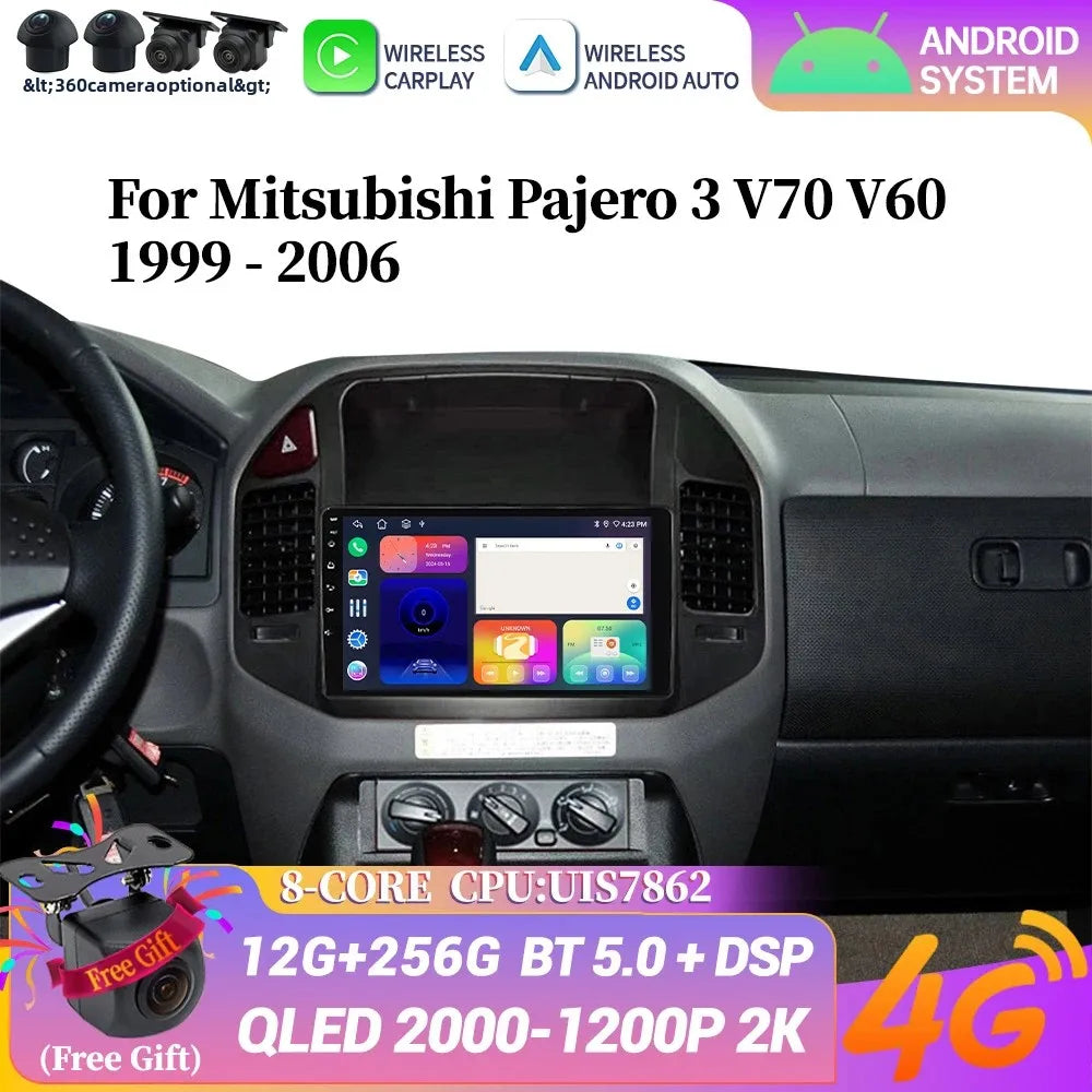 Android Wireless Bluetooth Carplay Stereo Touch Screen Car Radio Multimedia Navigation For
