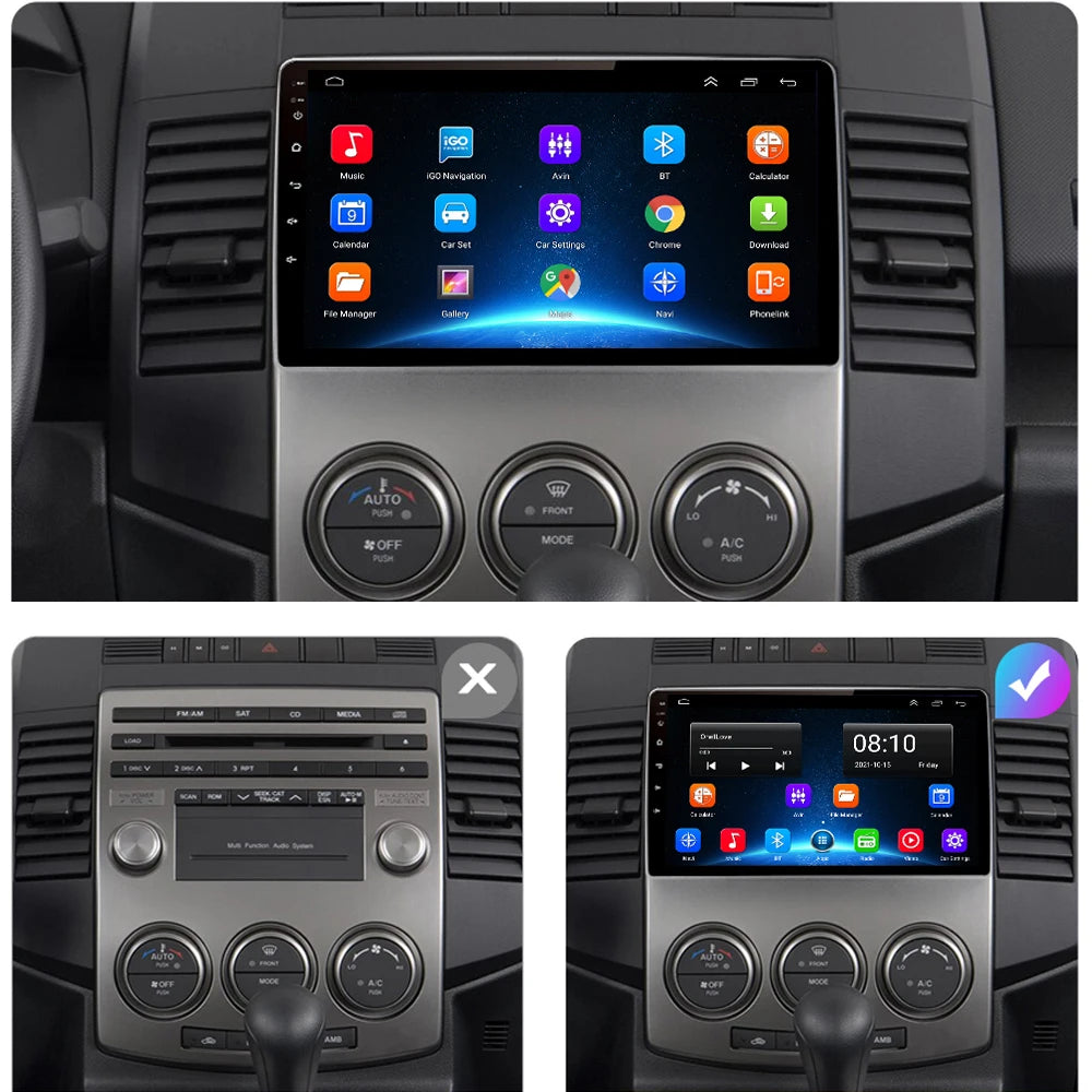 2 din For MAZDA 5 2005 2006 2007 2008 2009 2010 old Car Radio Multimedia Video player Navi