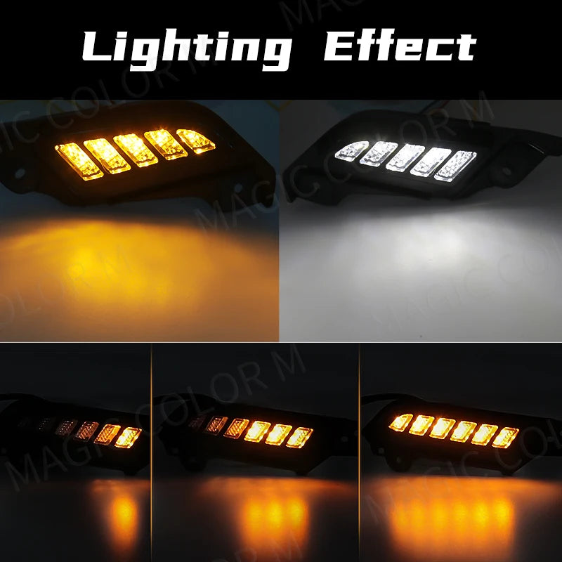 For Toyota Tacoma 2012 2013 2014 2015 LED DRL Daytime Running Light White Daylights Yellow | AUTOKITSHOP