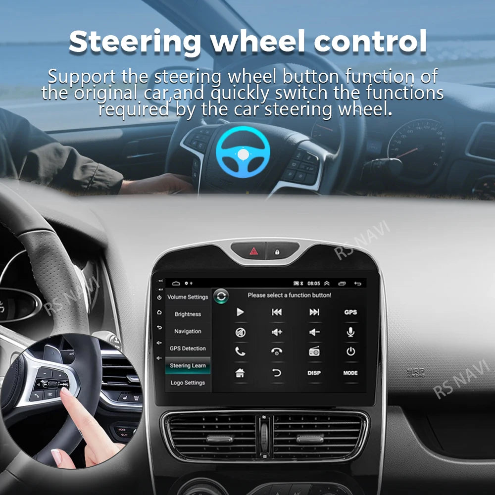 Android 16 For Renault Clio 4 BH98 KH98 2016- 2019 2K QLED Android Car Radio Multimedia Vi