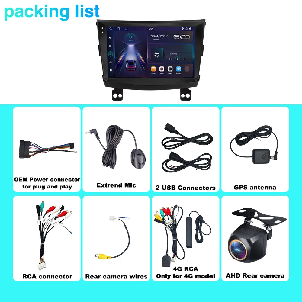 Android 16 CarPlay Android Auto Radio For Ssang Yong Tivoli 2015 2016 2017-2022 4G Car Mul