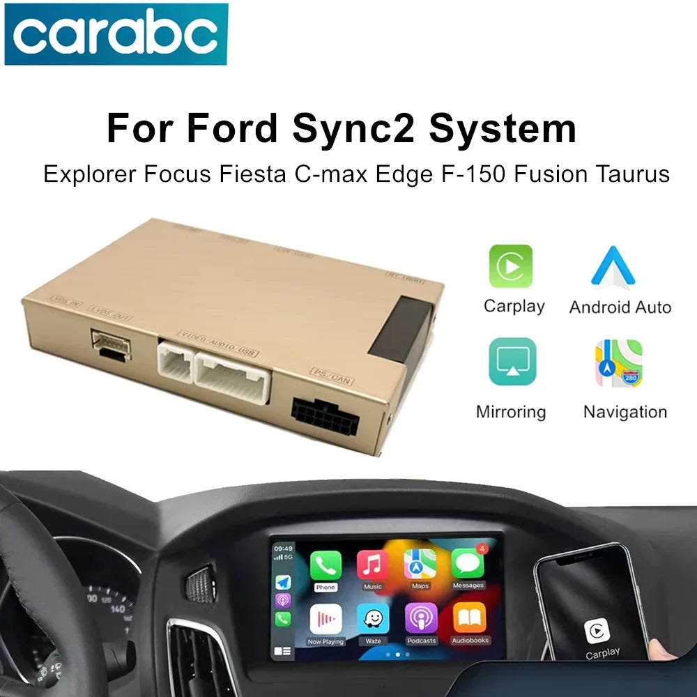 CARABC Wireless Carplay Android Auto For Ford Sync 2 System Explorer Focus Fiesta C-max Ed