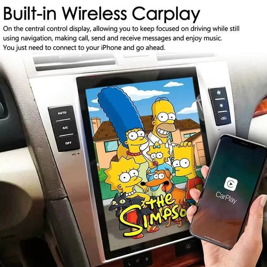 Screen For Toyota Camry 2008-2011 Radio GPS Android 15 Wireless Bluetooth 256GB Carplay DS