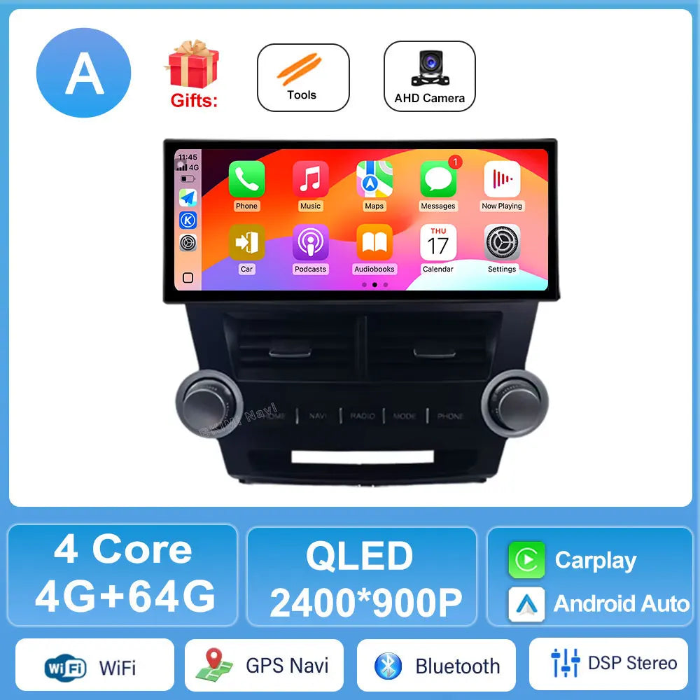 Toyota Highlander 2011-2014 Android Auto CarPlay Stereo with GPS & DSP | AUTOKITSHOP