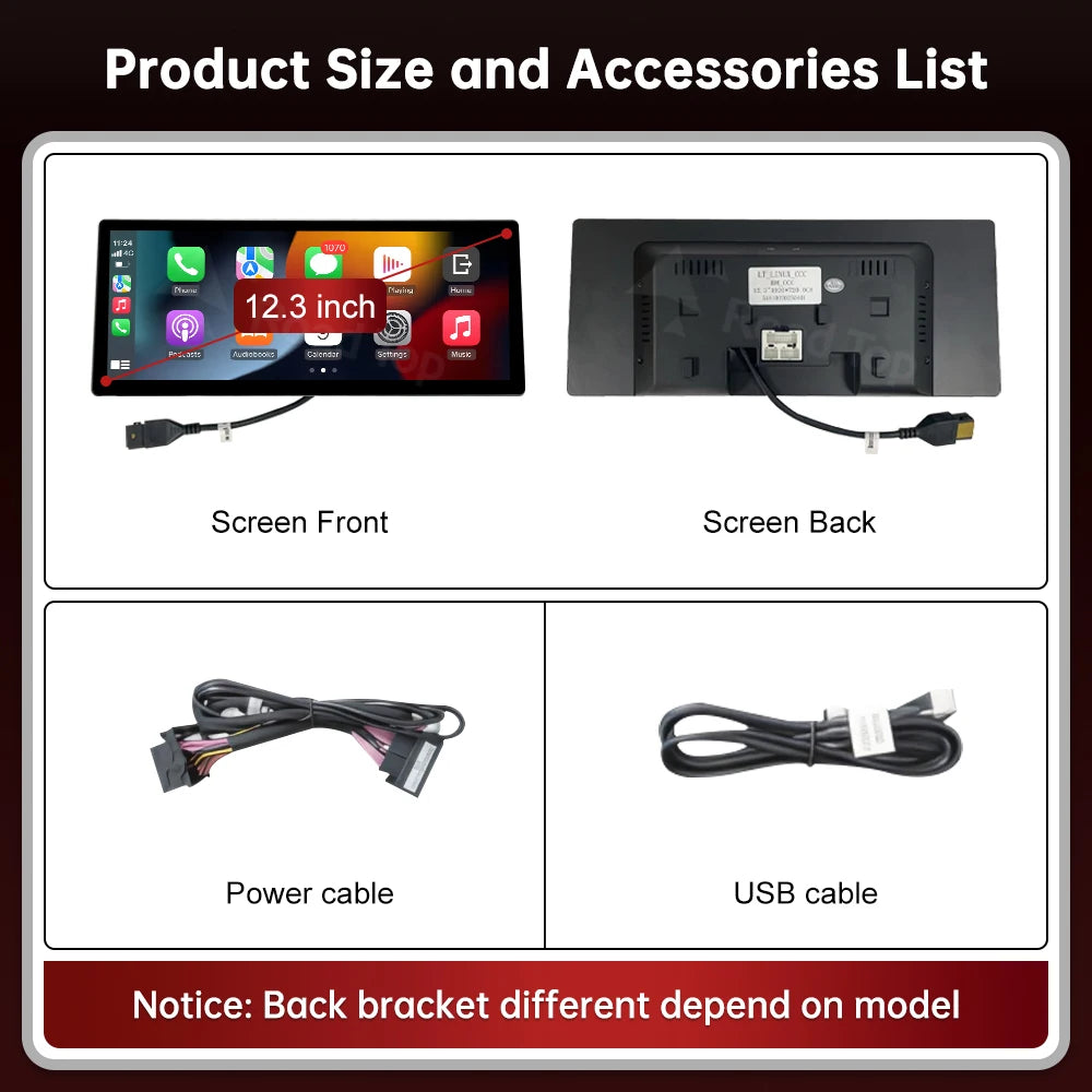 RoadTop 12.3 Wireless CarPlay Linux System Multimedia Display For BMW Series 3 4 F30 F31 F | AUTOKITSHOP