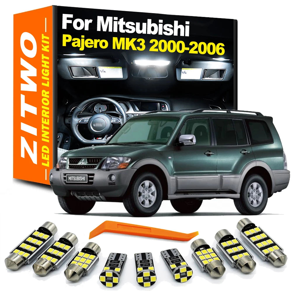 ZITWO 17Pcs For Mitsubishi Pajero Montero Shogun 3 V60 V68 V73 V75 V77 2000 2001 2002 2003 2004 2005 2006 LED Interior Light Kit