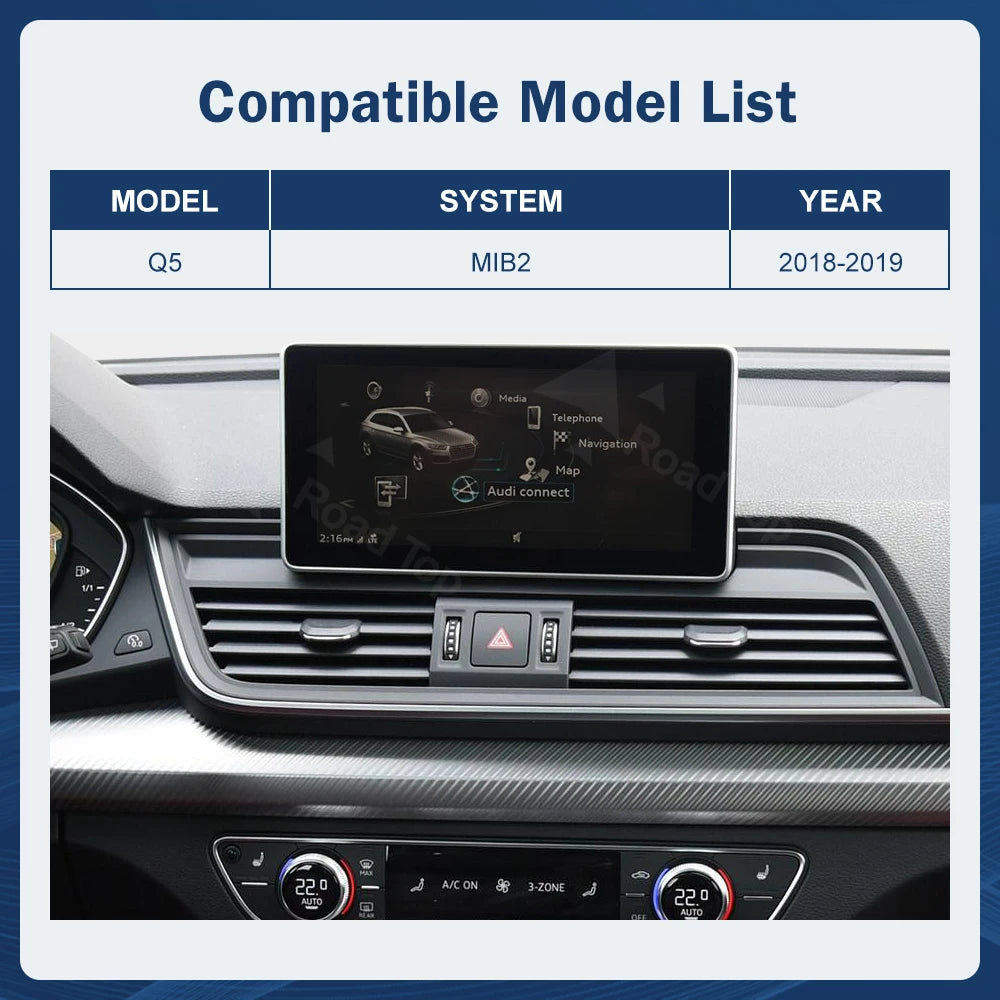12.3 Inch Multimedia Display Touch Screen For Audi Q5 2018-2019 Airplay Miracast Function  | AUTOKITSHOP