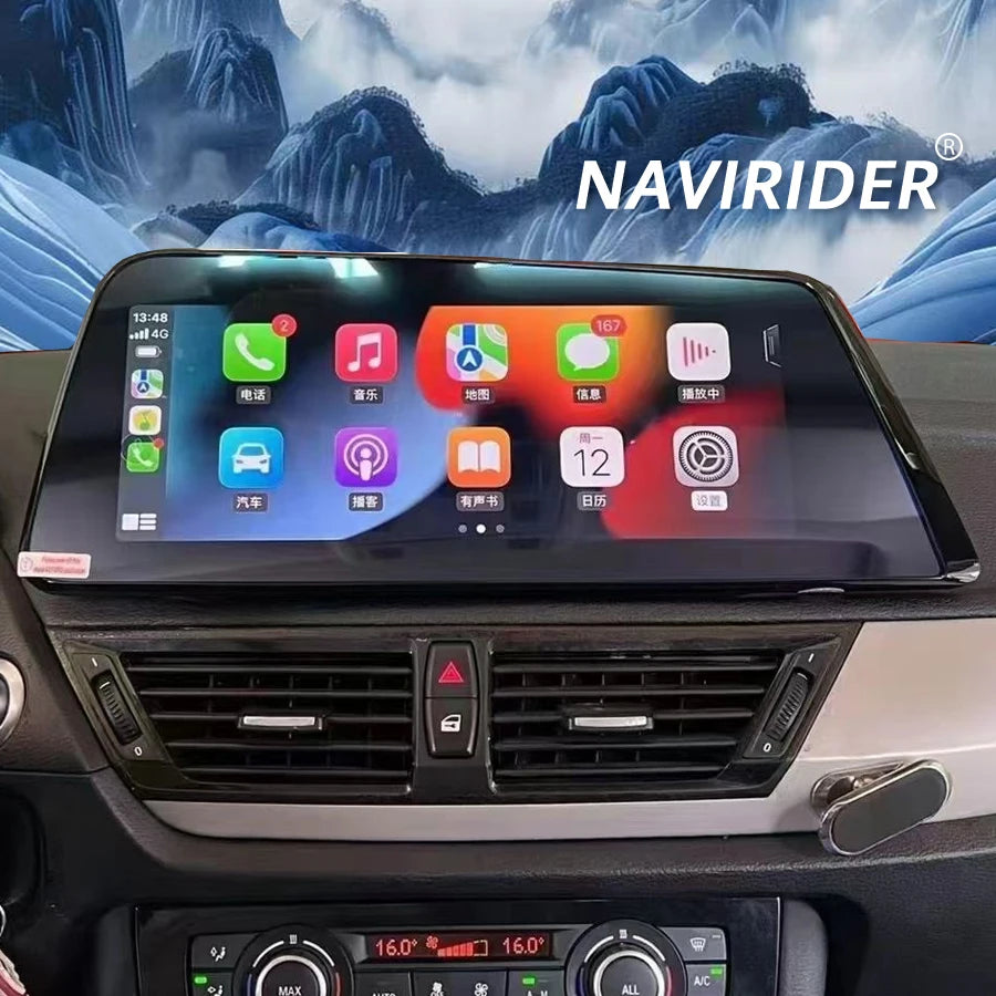 Car Radio Stereo Carplay For BMW X1 E48 2010 - 2015 CIC And NO System 12.3 Inch 4G GPS Nav