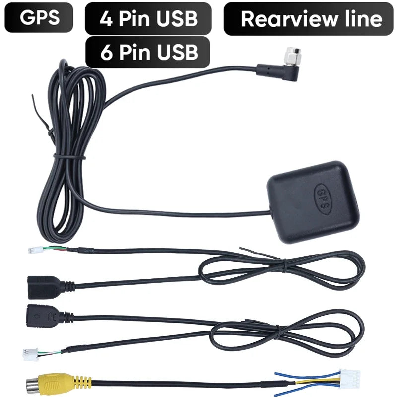 Car Stereo Radio Android CD MP5 Video Harness Adapter Player Multimedia Navigation GPS 6 P