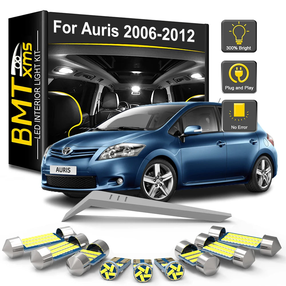11-Piece LED Interior Light Kit for Toyota Auris E15 - Canbus Error-Free Bulbs | AUTOKITSHOP