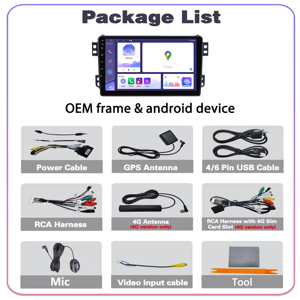 CarPlay For Opel Agila 2008 - 2014 For Suzuki Splash Ritz 2008 - 2014 Car Radio Multimedia