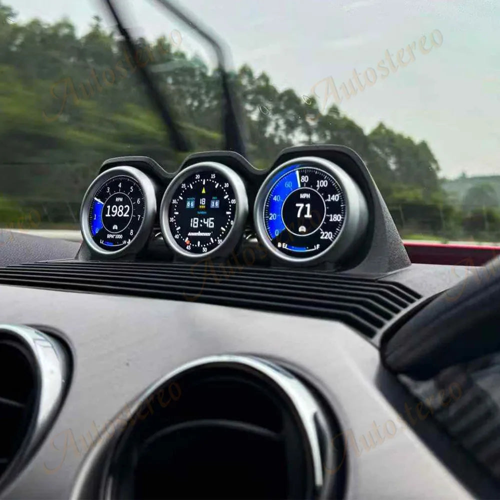 Three Zone Screen Car Performance Kit 3 Color For Ford Mustang 2015-2021 Speed Digital Met