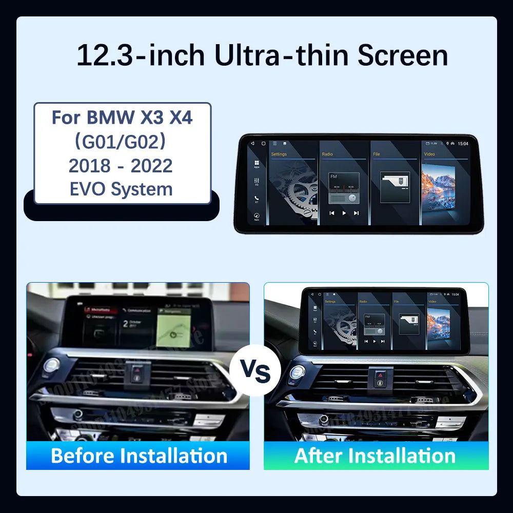Navi GPS Android 16 for BMW X3 G01 X4 G02 2018 - 2022 EVO System Wireless Carplay Car Radi