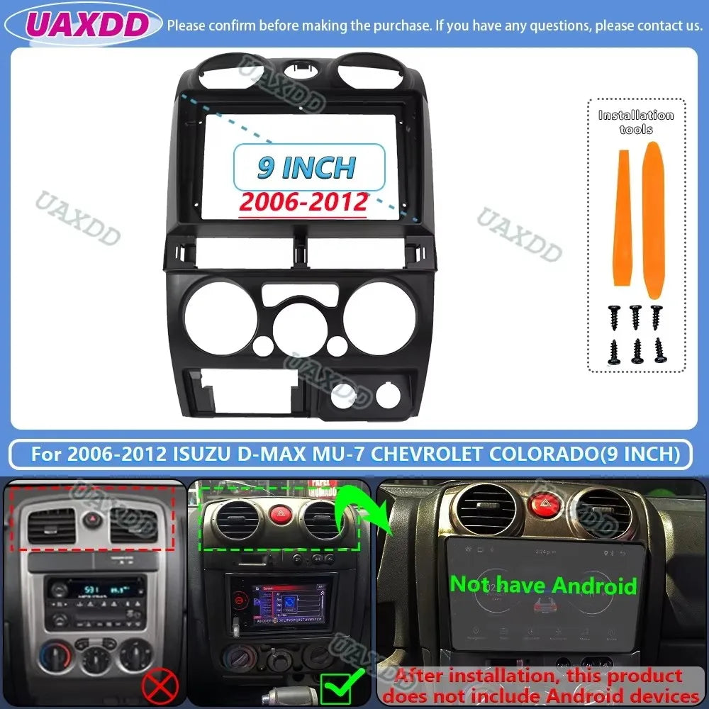For 2001-2005 Isuzu DMAX mu-7 Chevrolet colorado 9inch radio android stereo frame panel fa