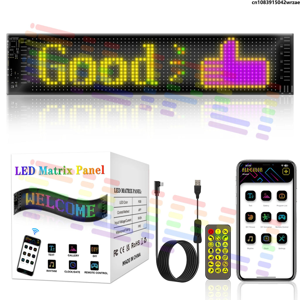 Truck Eye LED DIY Matrix Pixel Panel led Display Car Sign Animation Bluetooth App Control  | AUTOKITSHOP