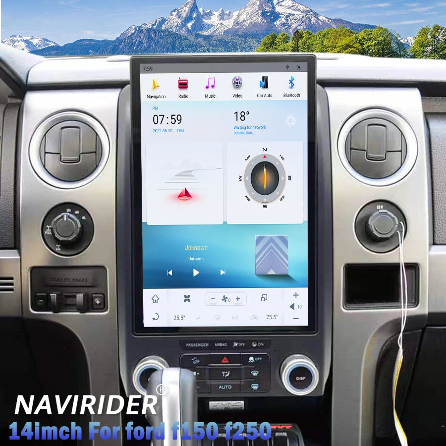 14inch Android 15 Car Radio For Ford F150 F-150 F250 Raptor 2013 -2014 Multimedia Video Sc
