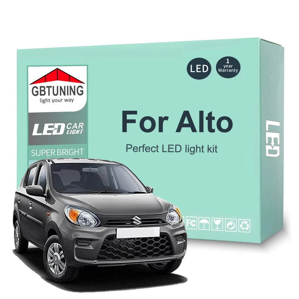 LED Interior Light Kit for Suzuki Alto 1999-2021 - Canbus Dome Map Door Trunk Bulbs | AUTOKITSHOP