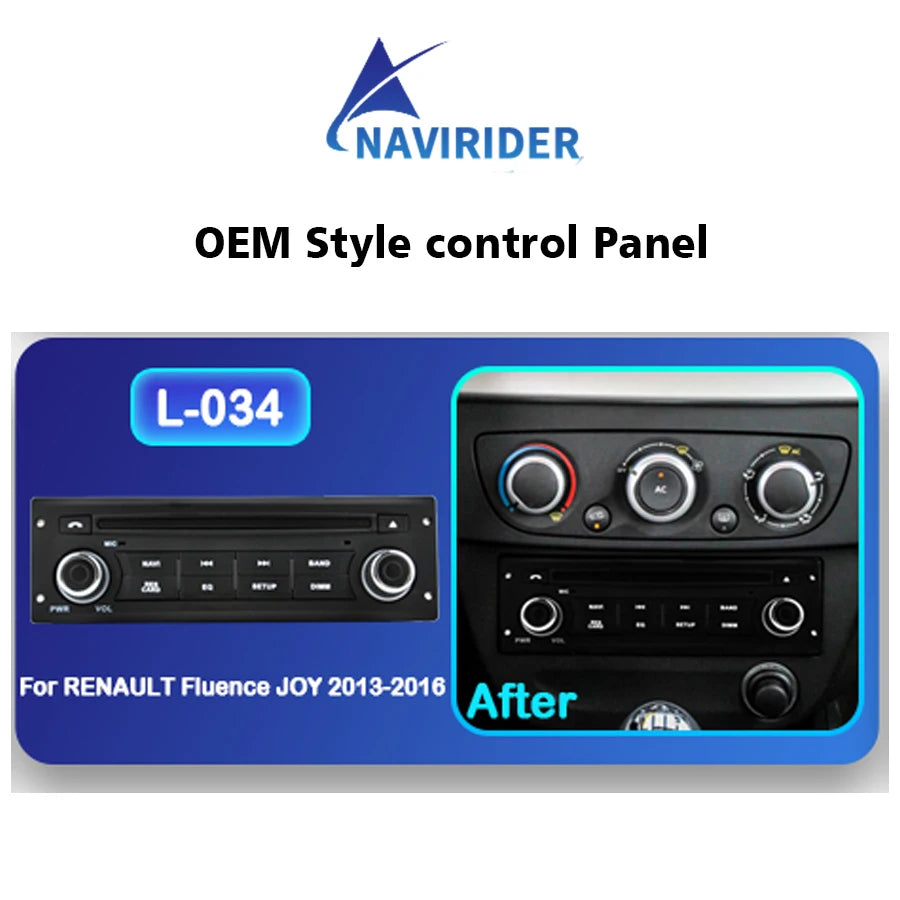 OEM Style Key Control Panel For RENAULT Fluence JOY 2013-2016 to control After Market Andr | AUTOKITSHOP