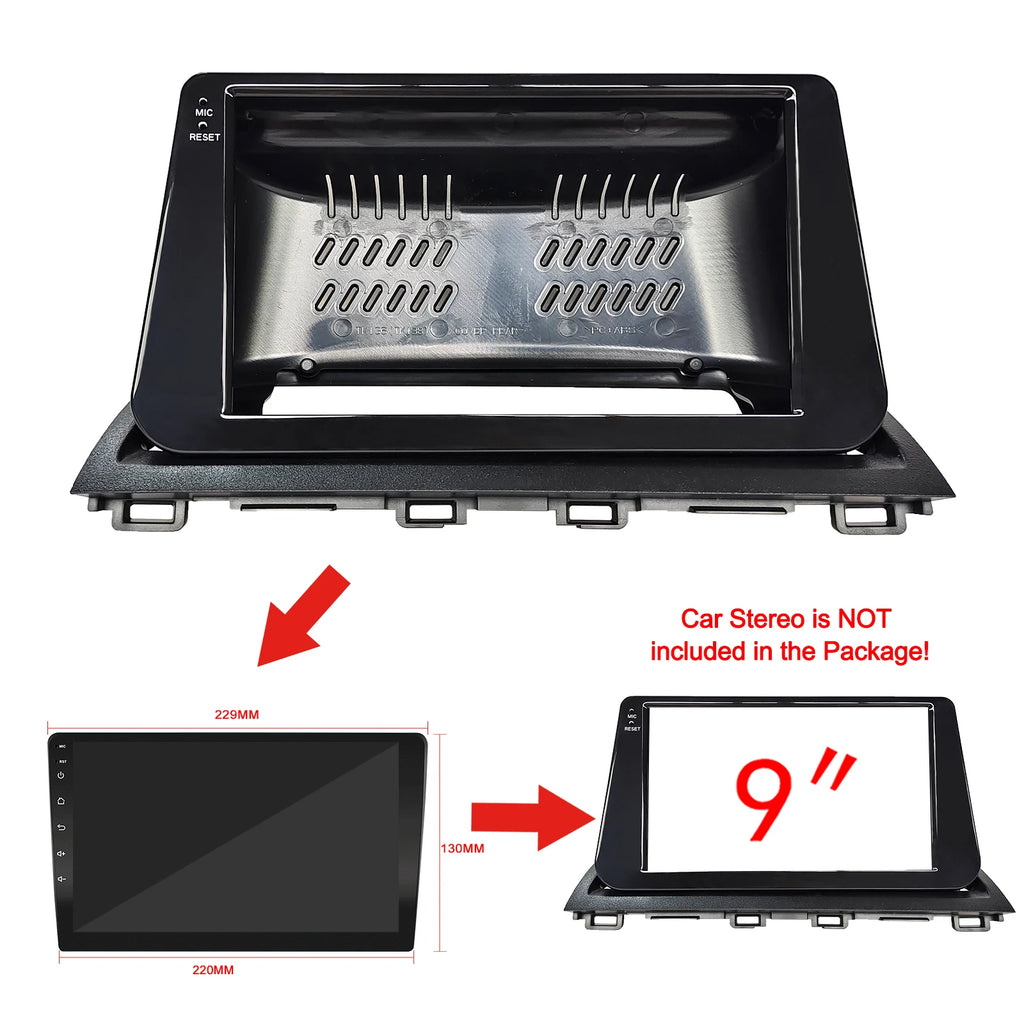 Car Fascia Trim Kit with Handle For MAZDA 3 2014-2018 Installation Facia Dash Panel Car DV | AUTOKITSHOP