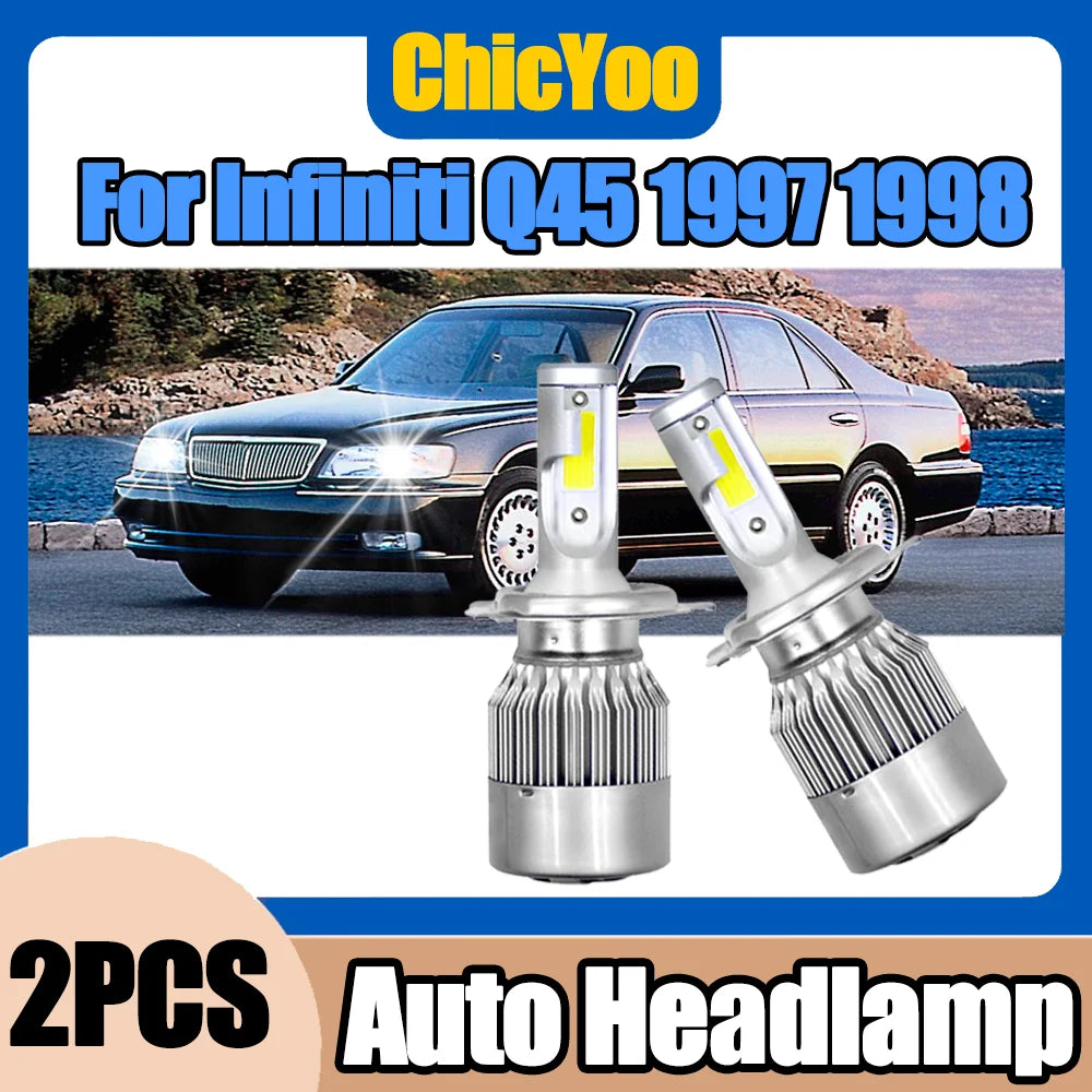 Super Bright 6000K White H4 High Low Beam Car Headlight 12V 24V 120W High Power Plug and P