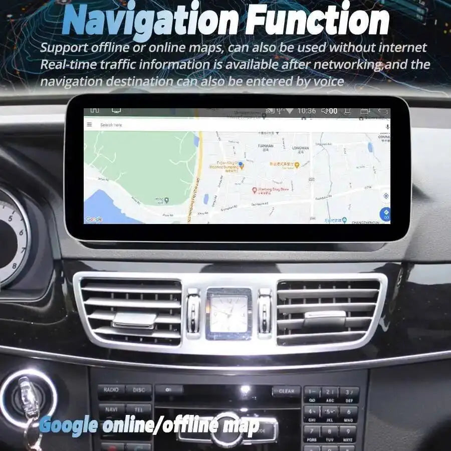 256GB 10.25'' Car Radio For Benz E W207 A207 C207 2014 Screen Android 14 GPS Navi Carplay