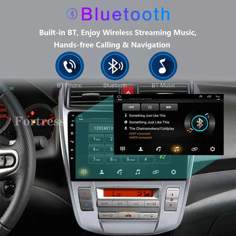 Car Radio Android 16 Carplay Multimedia Player For Honda City 2008 2009 2010 2011 2012 201