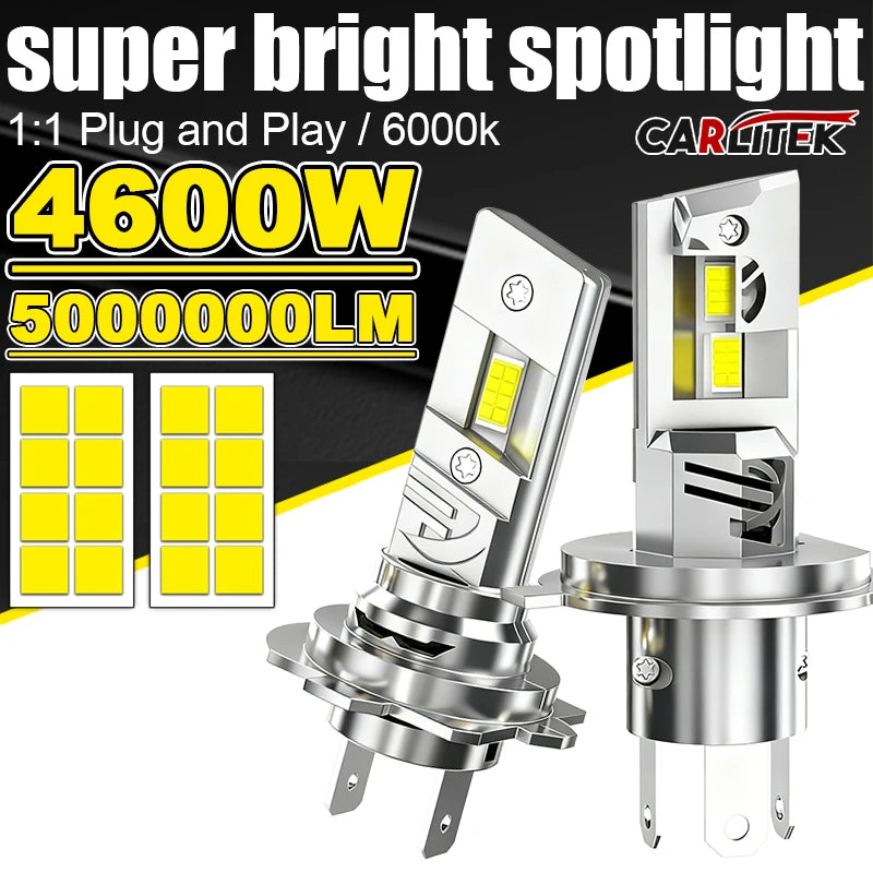 H7 H4 LED Car Headlight Bulb CANBUS H1 H3 H11 H8 HB3 HB4 9005 9006 9008 H13 9012 Auto Wire