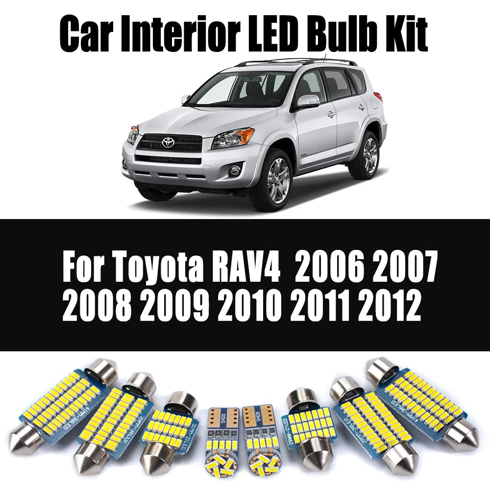 10-Piece LED Interior Light Kit for Toyota RAV4 - Canbus Error-Free Bulbs | AUTOKITSHOP