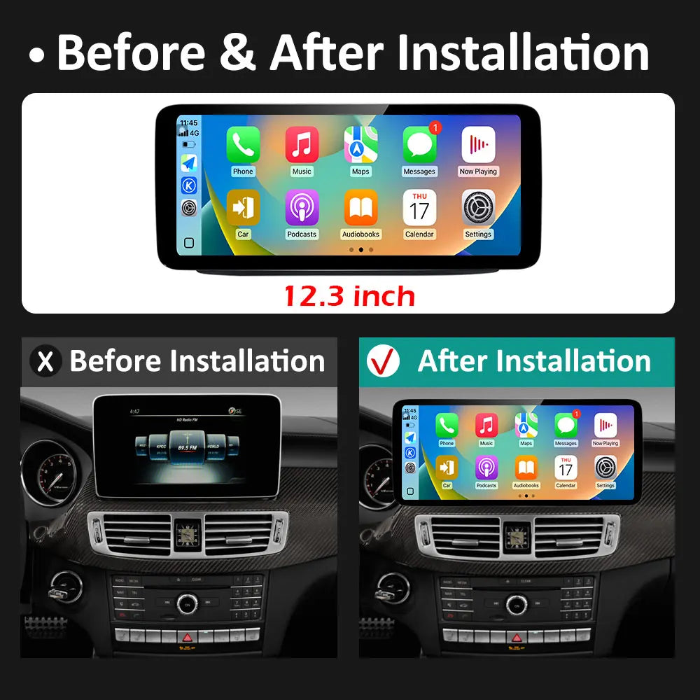 For Mercedes Benz CLS W218 2011 2012 - 2015 Android 15 WIFI Car Radio Video Player Carplay | AUTOKITSHOP