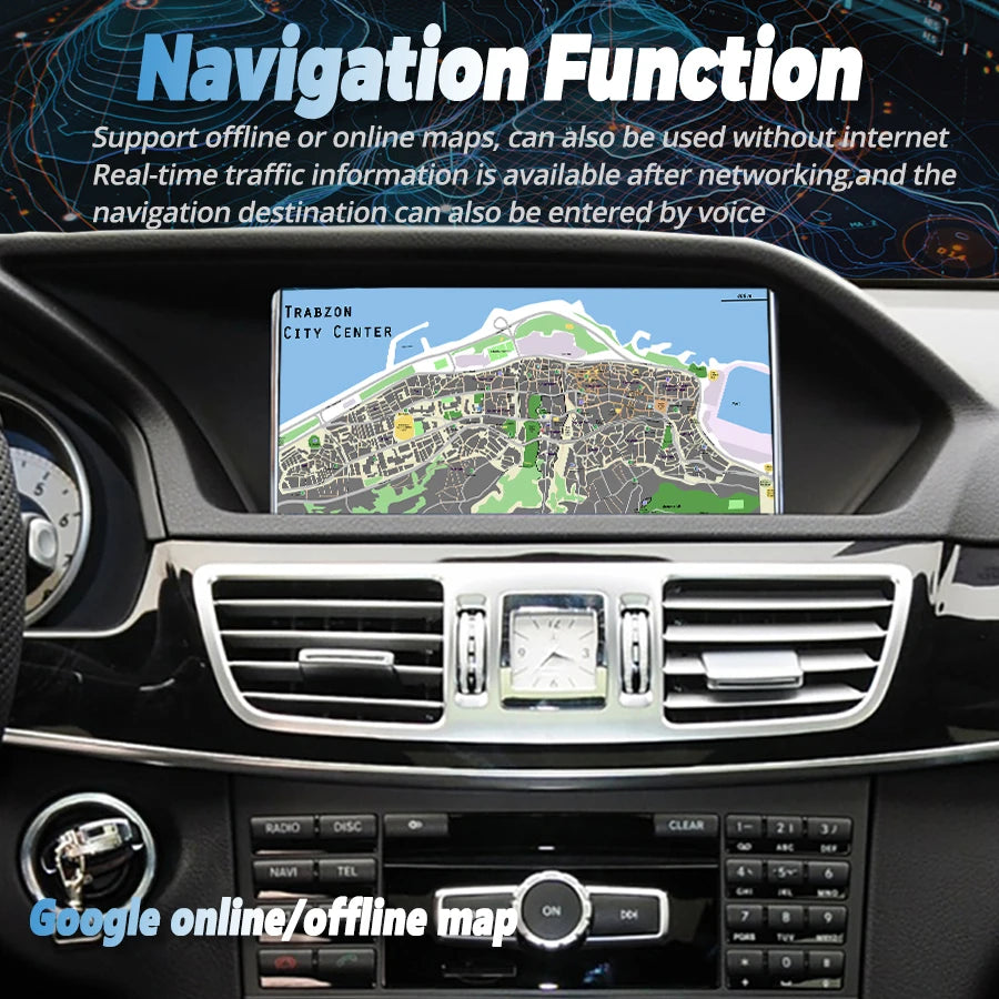 NAVIRIDER 8inch 668 4G SIM QLED Screen DSP For Benz E W207 A207 C207 2014 Android 14 Navi