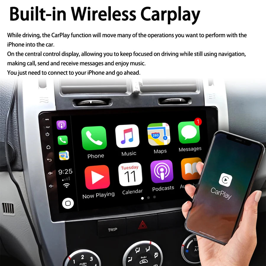 For KIA Cerato 2004-2008 128GB Rom Android 13 Car Multimedia GPS Video Player Auto Bluetoo | AUTOKITSHOP