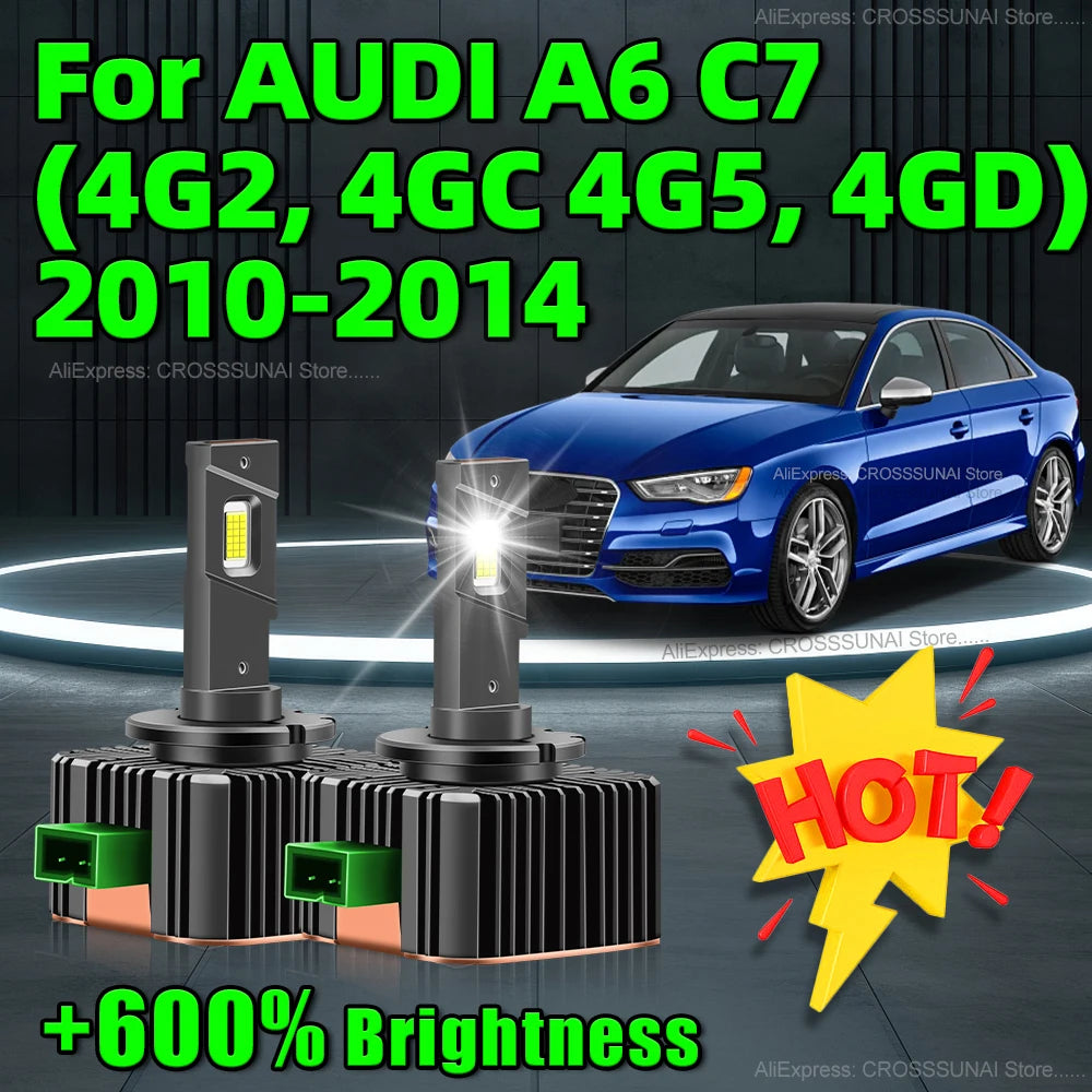 110W LED D3S Canbus Car Headlight HID Turbo Bulb 6000K Light For AUDI A6 C7 4G2 4GC 4G5 4G