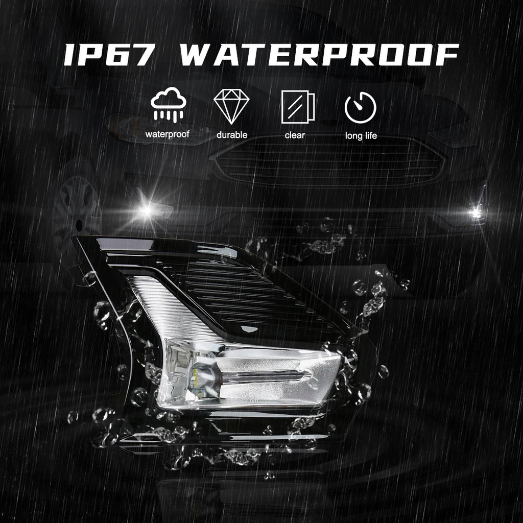 Led Fog Lamps For Ford Mondeo Fusion 2019 2020 Daytime Running Light DRL Car Front Driving | AUTOKITSHOP