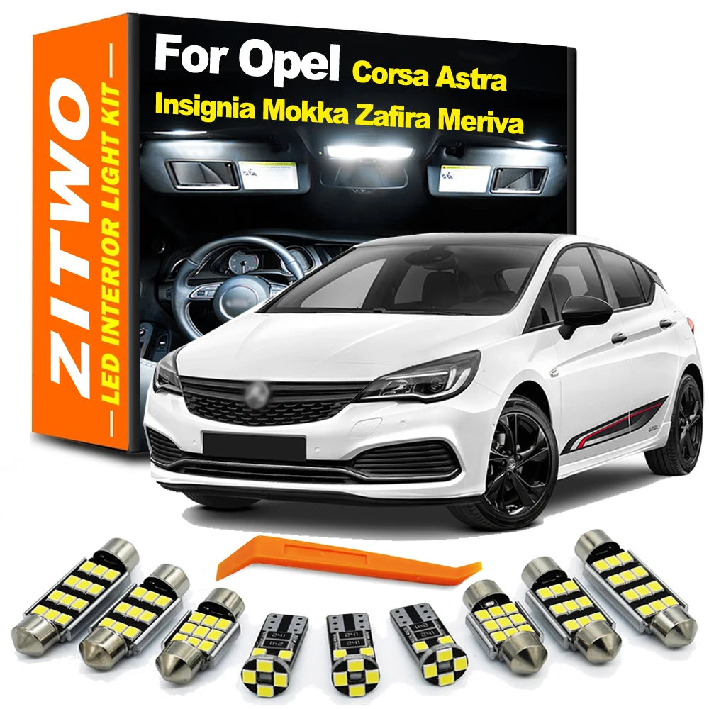 LED Interior Indoor Light Bulb Kit For Opel Vauxhall Corsa Astra Insignia Mokka Zafira Meriva Gr - Canbus LED Car Light