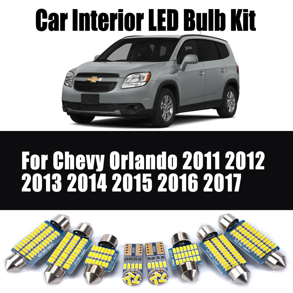 13-Piece LED Interior Light Kit for Chevrolet Chevy Orlando - Canbus Error-Free Bulbs | AUTOKITSHOP
