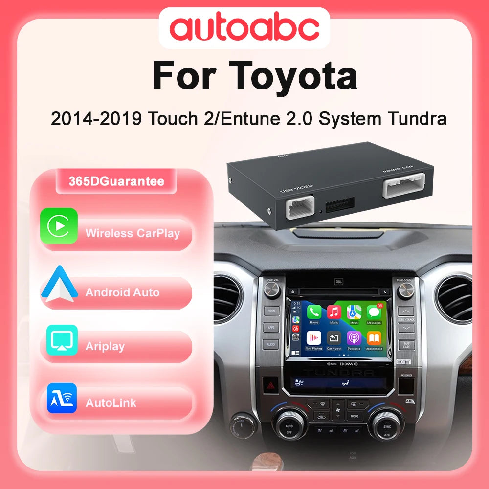 AUTOABC Wireless Carplay Android Auto For Toyota Tacoma /Tundra Touch2 & Entune2.0 System